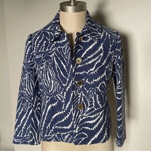 Lily Pulitzer navy Beauford jacket size 0